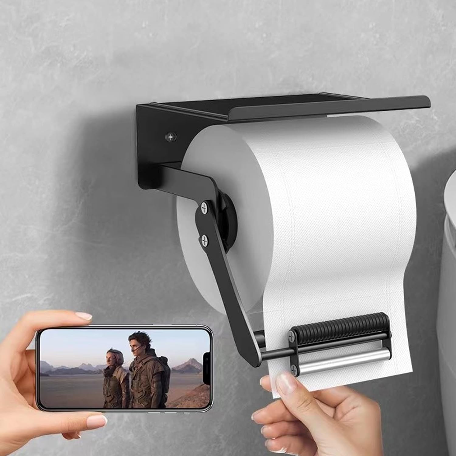 Wonglea Toilet Paper Holder Wall Mount for One Hand Tear