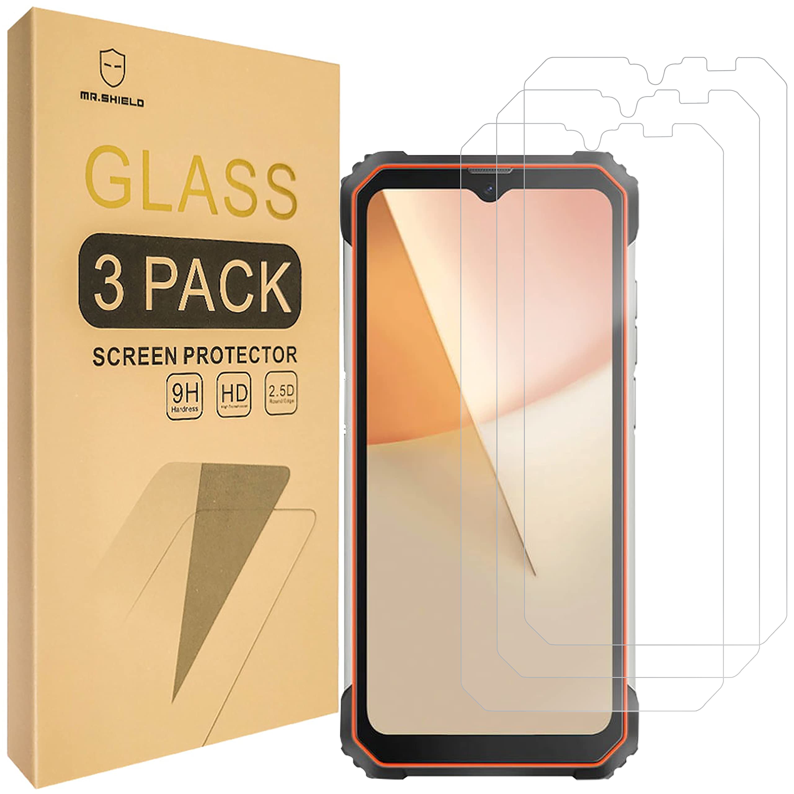 Mr.Shield Vetro Temperato Per Blackview BL8800 / Pro 5G [3 Pezzi] | Durezza 9H, Anti-impronta, Installazione Facile
