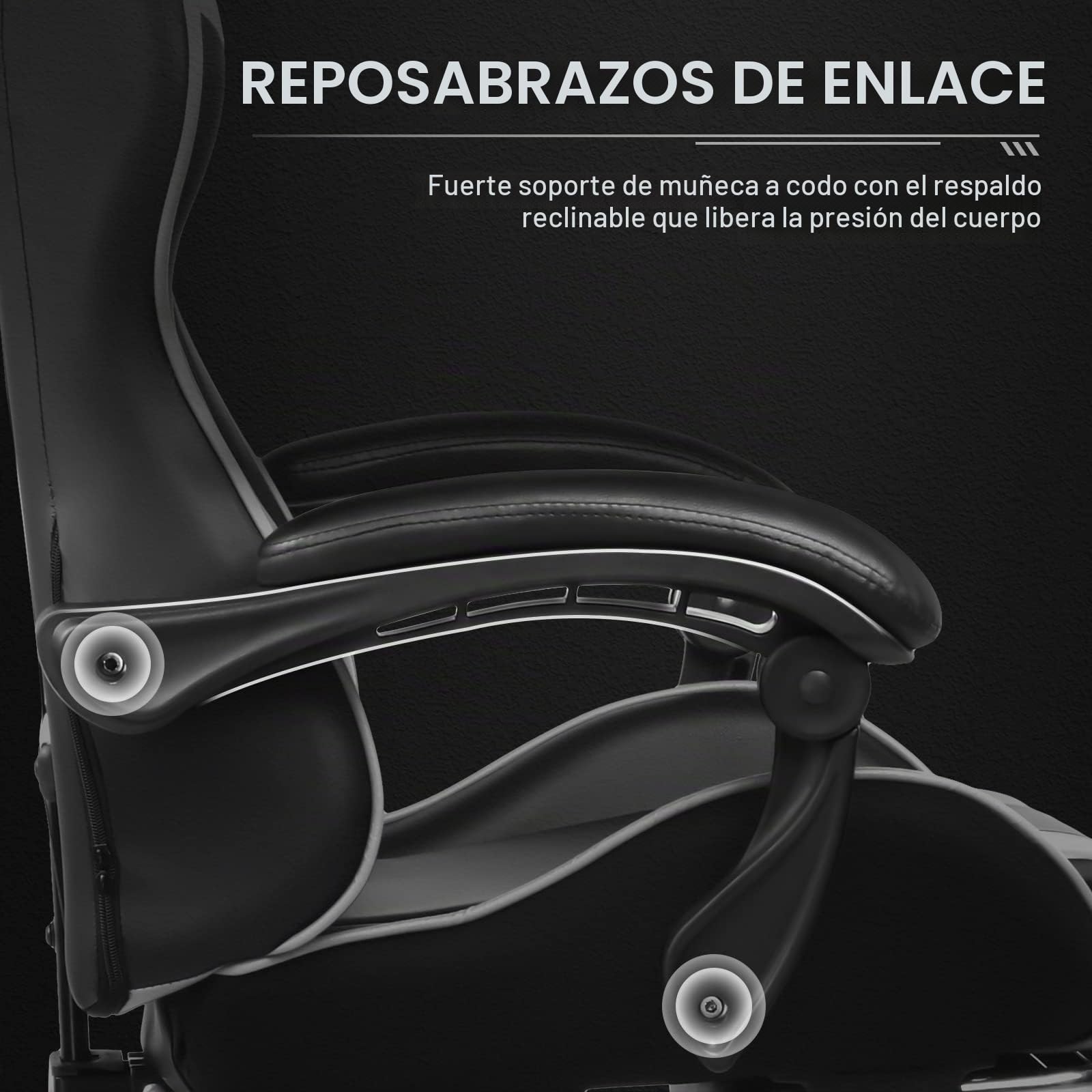 GTPLAYER Silla de Videojuegos ergonómica para Masaje con reposapiés y Soporte Lumbar, Altura Ajustable, Asiento Giratorio de 360° y reposacabezas para Oficina, Color Blanco