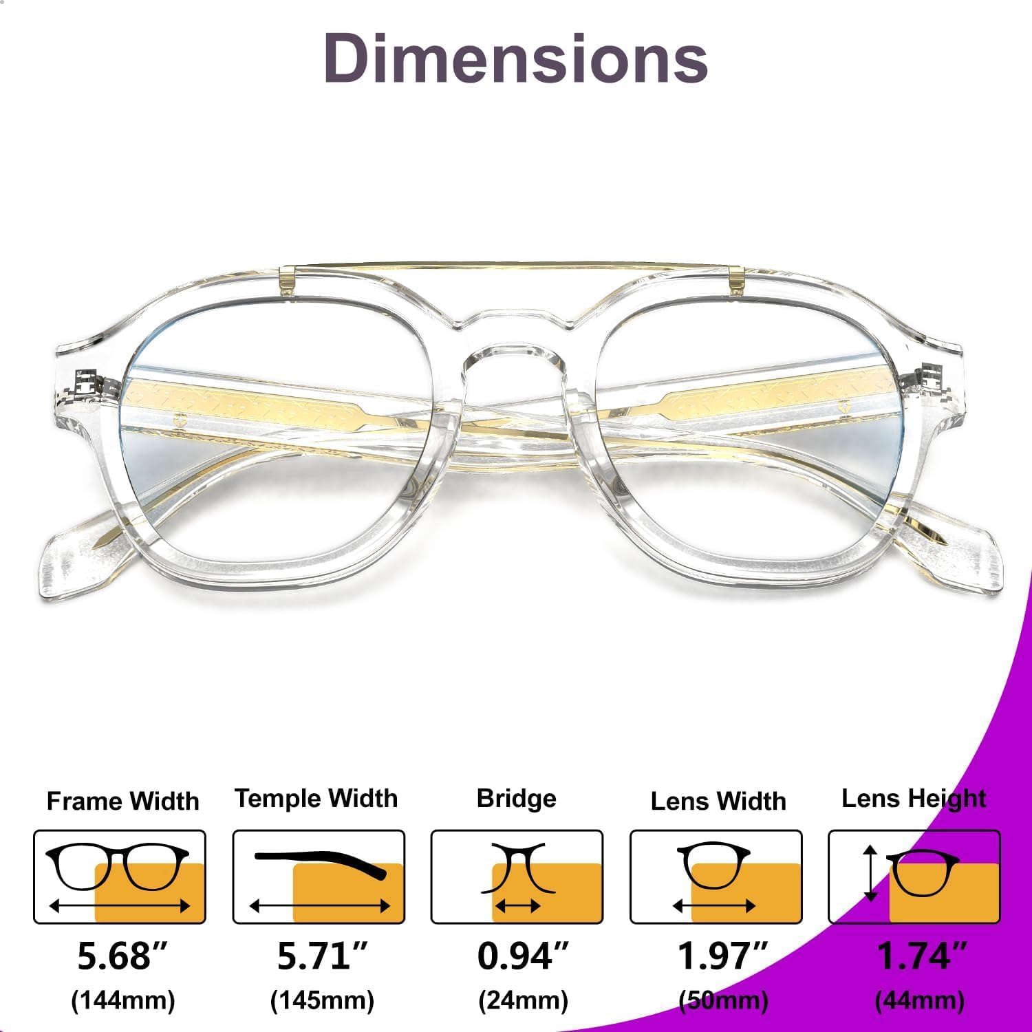 VISOONE Retro Round Anti Eyestrain Metal Medium Eyewear Blue Light Blocking Glasses for Computer Gaming Women Man SANFORD - Image 7