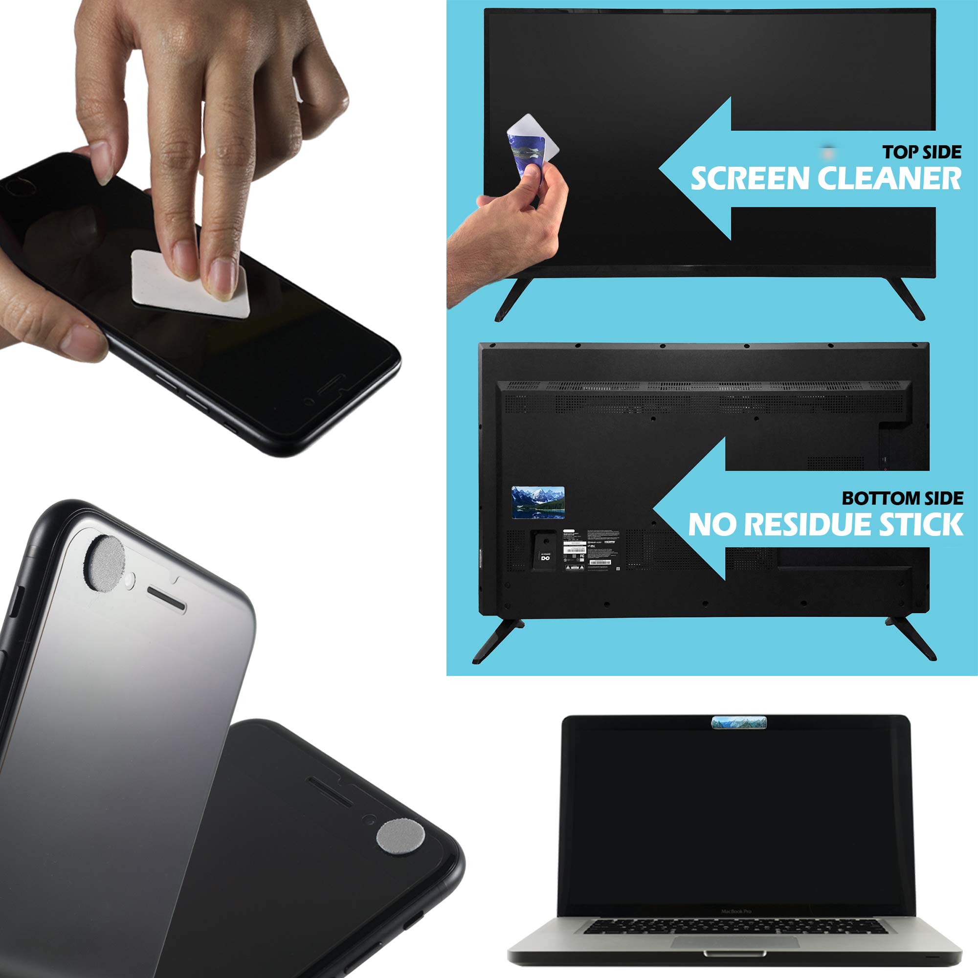 Fundas para cámara web – Funda para cámara web para laptop – Fundas para cámaras web para tabletas – Smart TV y para cámaras web de todos los tamaños en cualquier dispositivo – Reutilizable/multiusos 6
