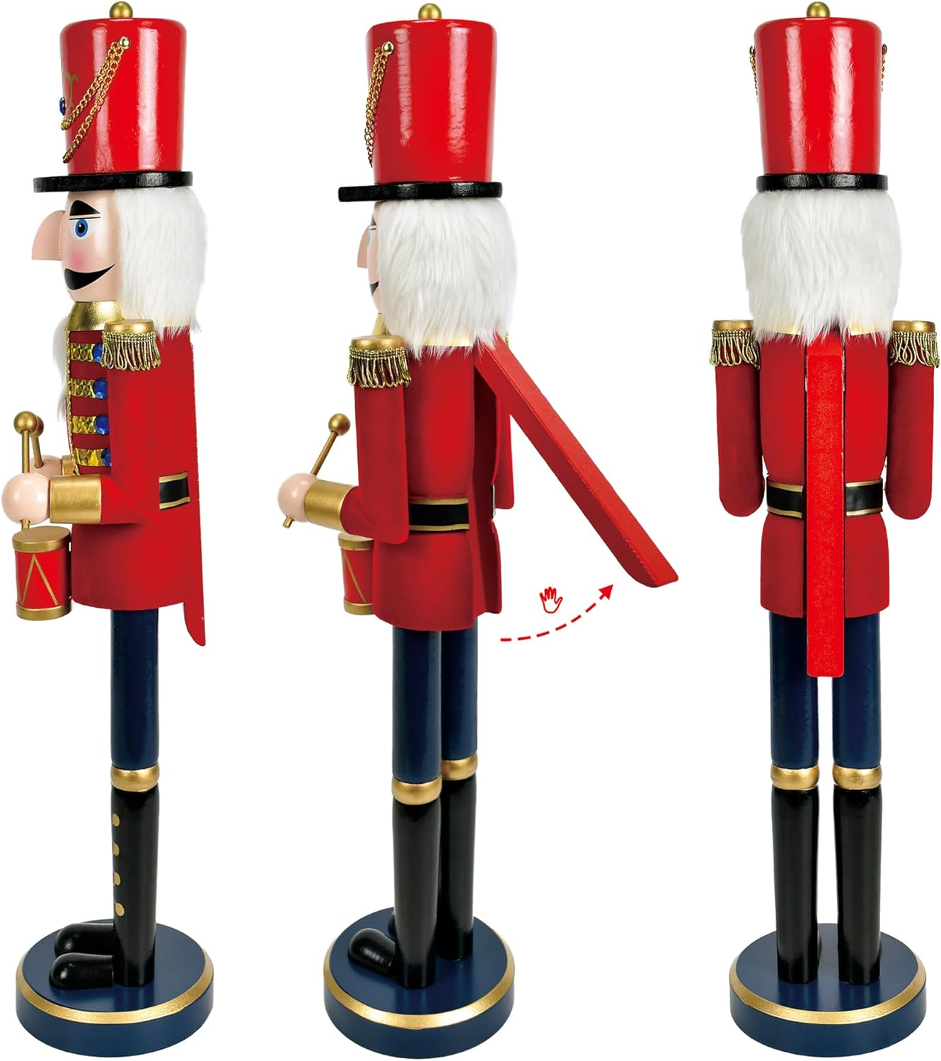 Jeco, 36 Inch Red Nutcracker Drummer Soldier