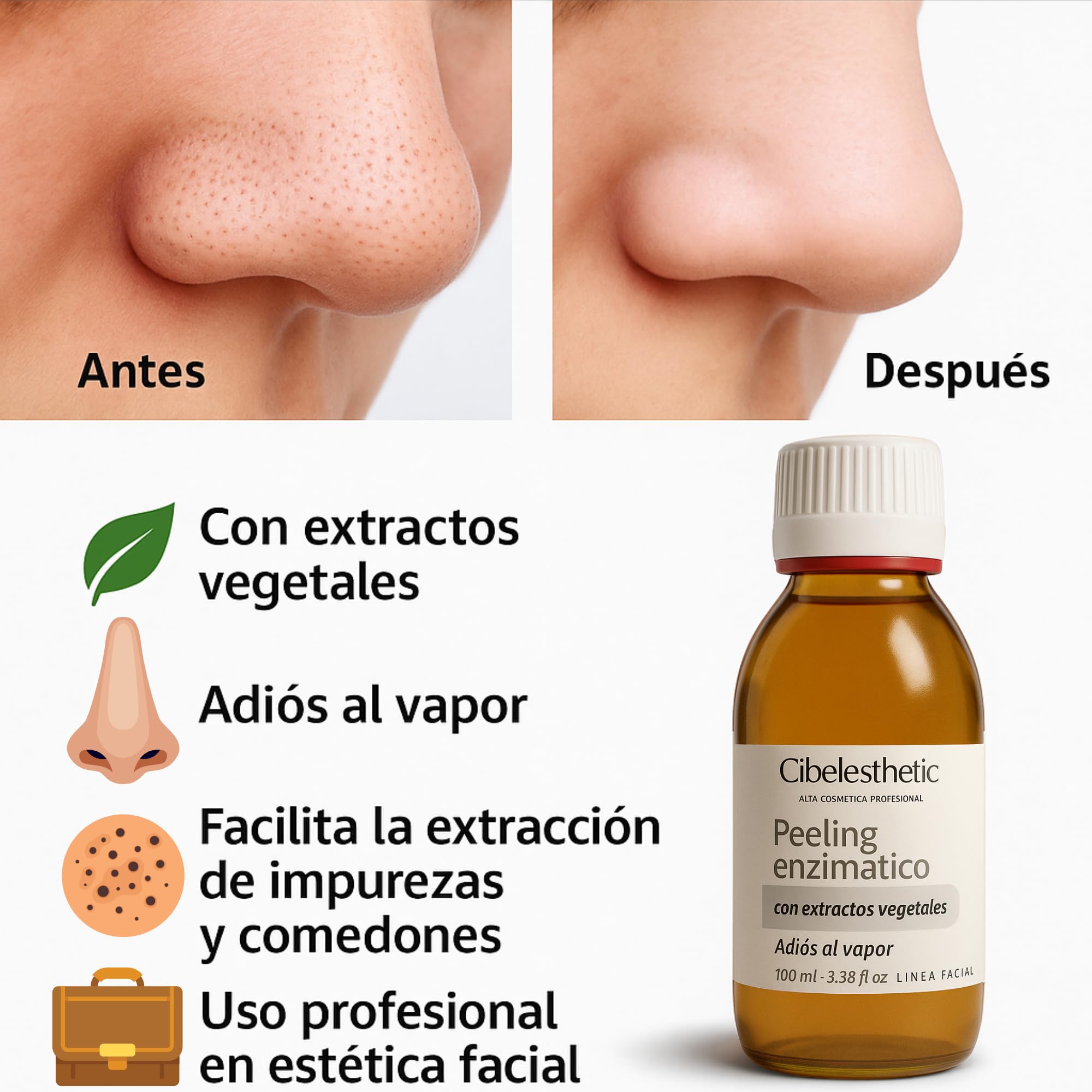 Peeling enzymatyczny twarzy Pożegnanie z parą! Ułatwia usuwanie zaskórników i zanieczyszczeń 100ml.