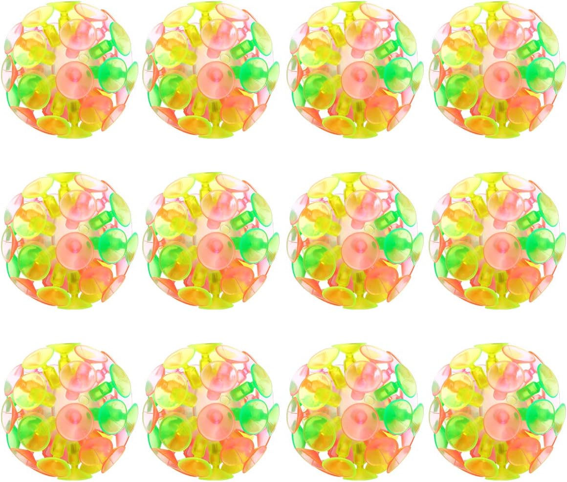 Toyvian 12PCS Children's Suction Ball Toy Parent-child Interaction Sucker Ball Kids Plaything Party Toy for Children for Kids
