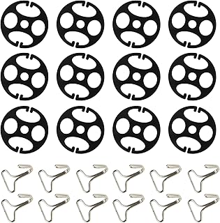 24PCS Car Seat Cover Plum Plate Metal Hook, 12PCS Plastic Car Seat Covers Chucks Fixed Fastener Buckle, 12PCS Metal Hooks Set Locking Clips for Car Seat Replacements Accessories (Black)