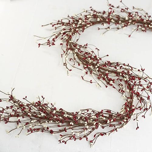 Pip Rice Berry Garland, 60 Inch - Flexible Bendable Decorative