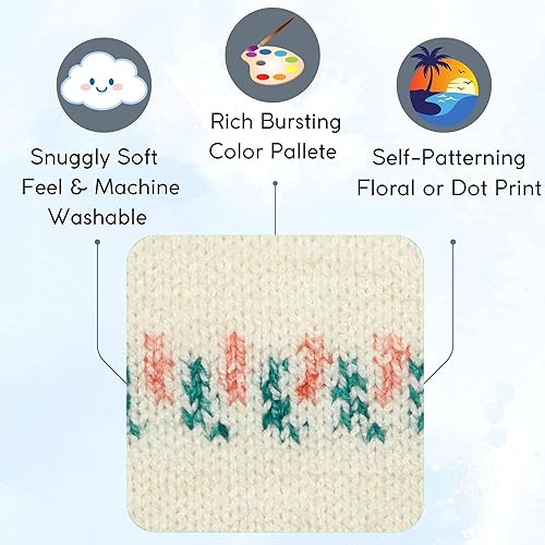 Miniatura 2 de Premier Yarns Bloom Chunky Gerbera 1114-21 (6 madejas) Same Dyelot Chunky Bulky #5 - Hilo de tejer suave, 100% acrílico, paquete con 1 bolsa de