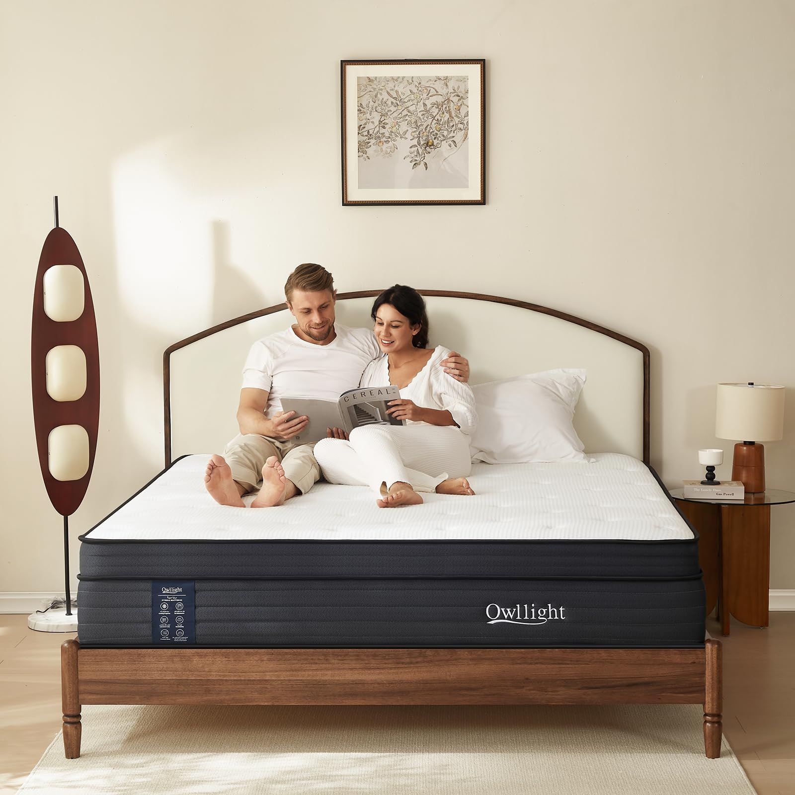 Mattress 160x200,30cm Cooling-Gel Memory Foam and Pocket Spring Medium Firm Hybrid Mattress, Breathable Tencel Cover, 8cm Edge Foam Support,Queen Size.
