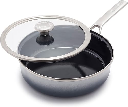 Merten & Storck Utensilios de cocina esmaltados con nĂşcleo de acero hecho a mano europea, olla jumbo de 3 cuartos con tapa, inducciĂłn, libre de PFAS Merten & Storck Utensilios de cocina esmaltados con nĂşcleo de acero hecho a mano europea, olla jumbo de 3 cuartos con tapa, inducciĂłn, libre de PFAS