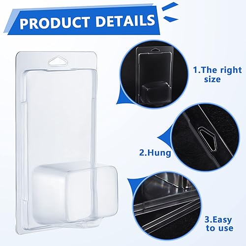 Miniatura 3 de Tatuo Paquete de 24 protectores compatibles con Hot Wheels modelo Car Clamshell, carcasa protectora de plástico transparente fundido a presión, 7.5