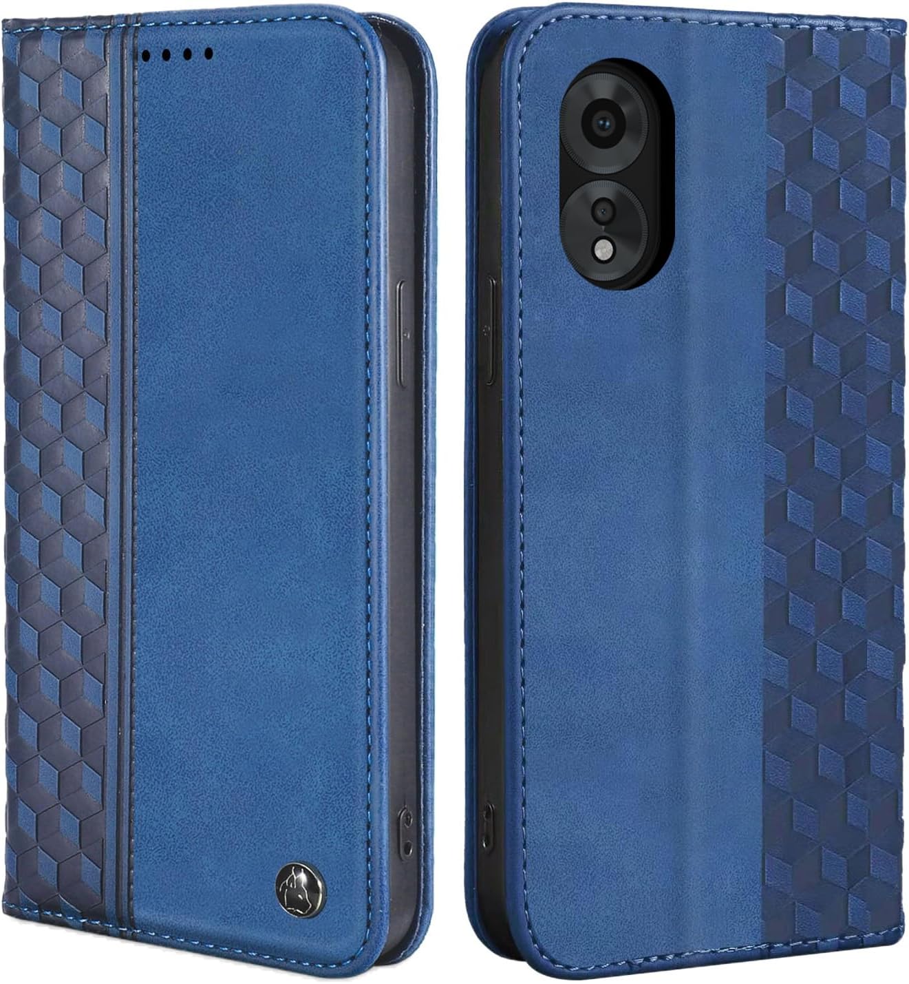 KOUYI Cover per Oppo A38 4G / Oppo A18 4G, Custodia Portafoglio,Cover Libro,Pelle Flip/Folio Case con [Funzione di Supporto] [3-Scheda Slot] [Magnetica] Antiurto (Blu