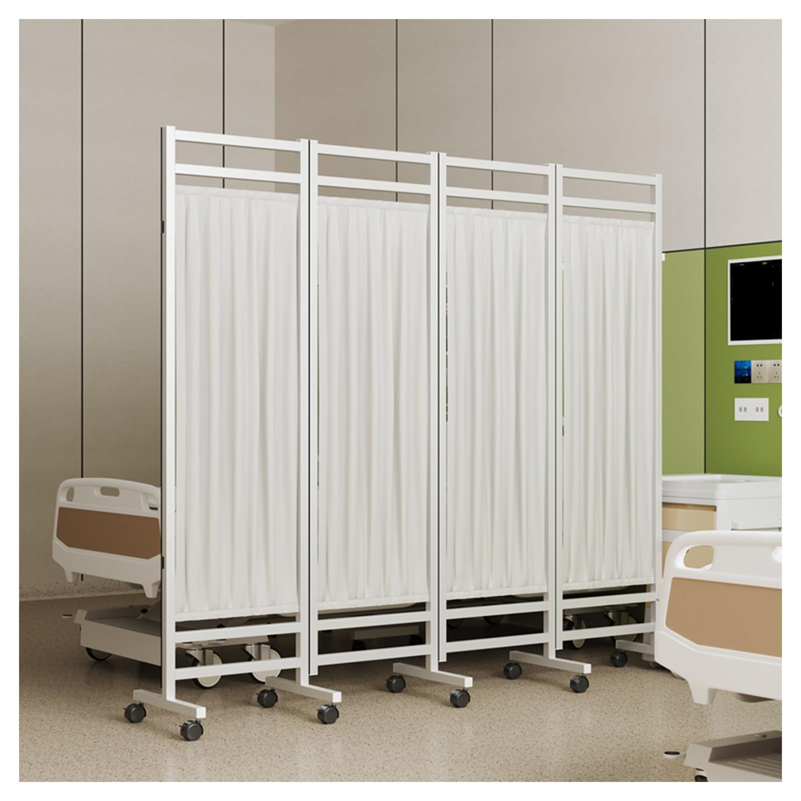 Paravent médical mobile de 1,8m de haut pour préserver l'intimité du patient en consultation