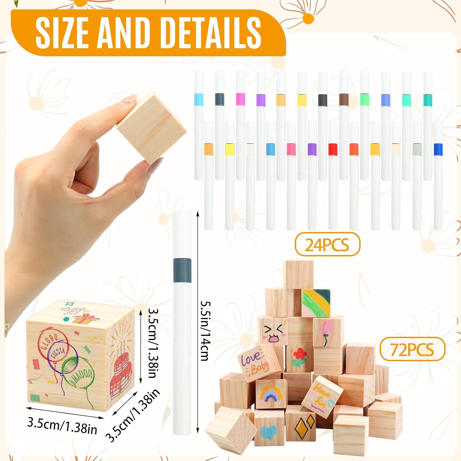 97 Pcs Sun Baby Shower Games Sign Kit, Sun Theme Party Decoration, Including Game Sign DIY Blank Wooden Block Painting Pen to Draw Your Idea for Sun Baby Shower Party Game Gender Reveal Party