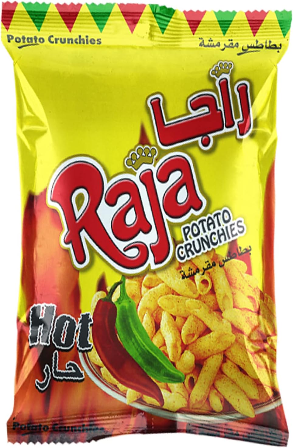 Raja Potato Crunchies Hot Flavour- 70 Gm