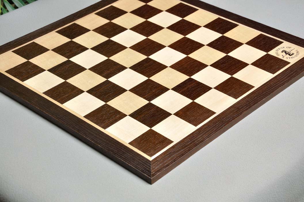 Mahogany & Maple Wooden Tournament Chess Board - 1.75