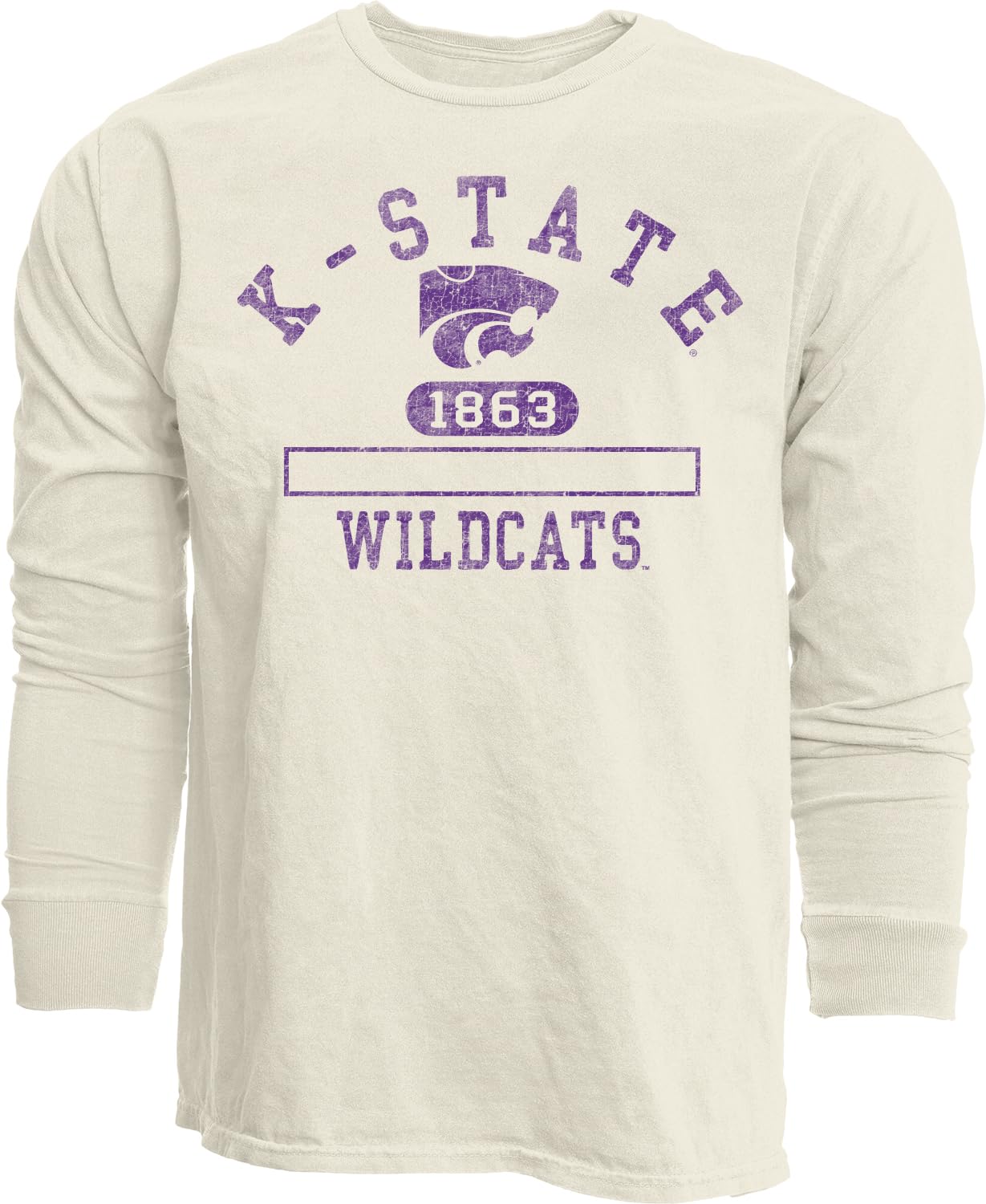 Blue 84 NCAA Officially Licensed Long Sleeve T-Shirt Ivory Dyed Ringspun