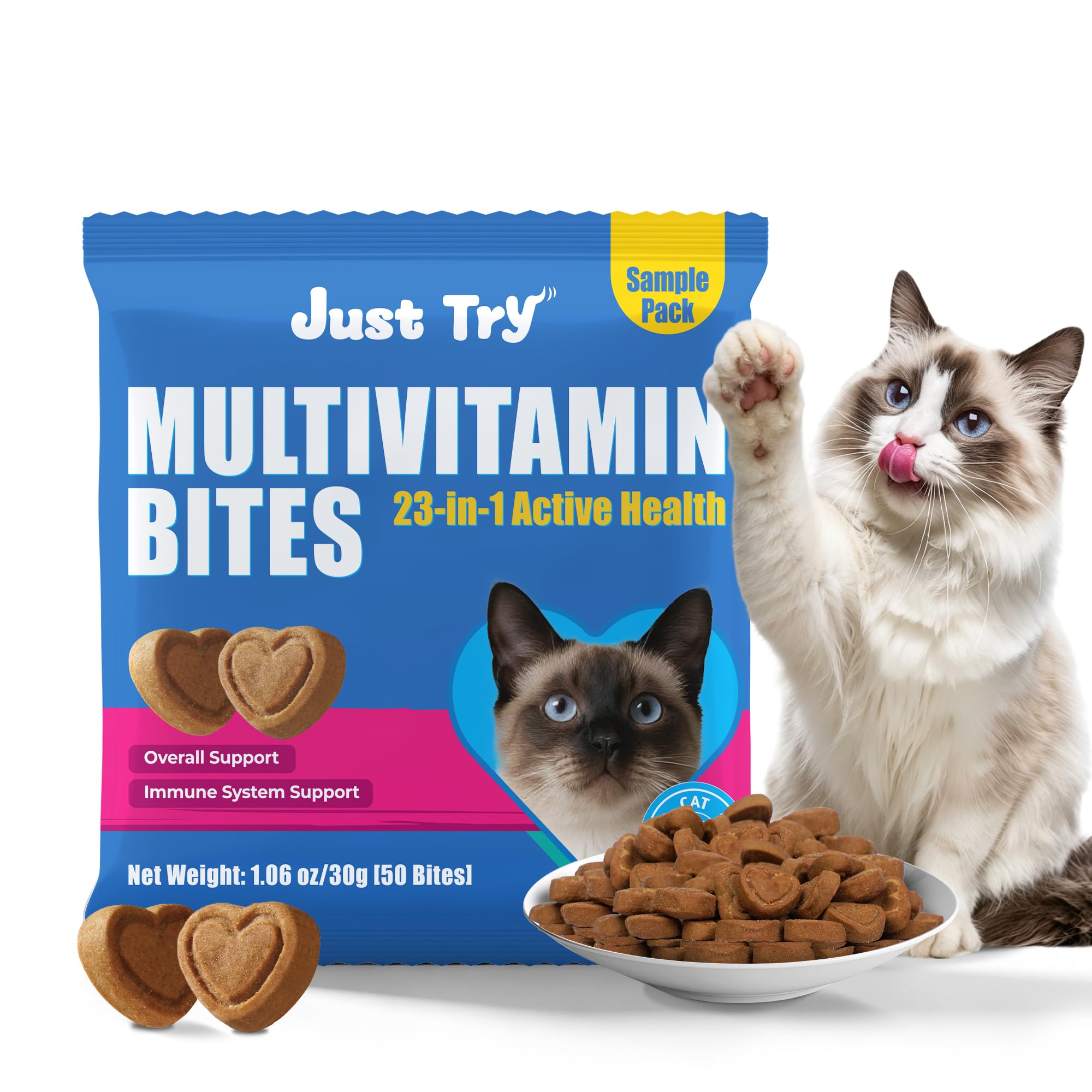 Just Try 23 in 1 Taurine for Cats Treats Multivitamin Indoor & Senior Cat — Amazon image 9