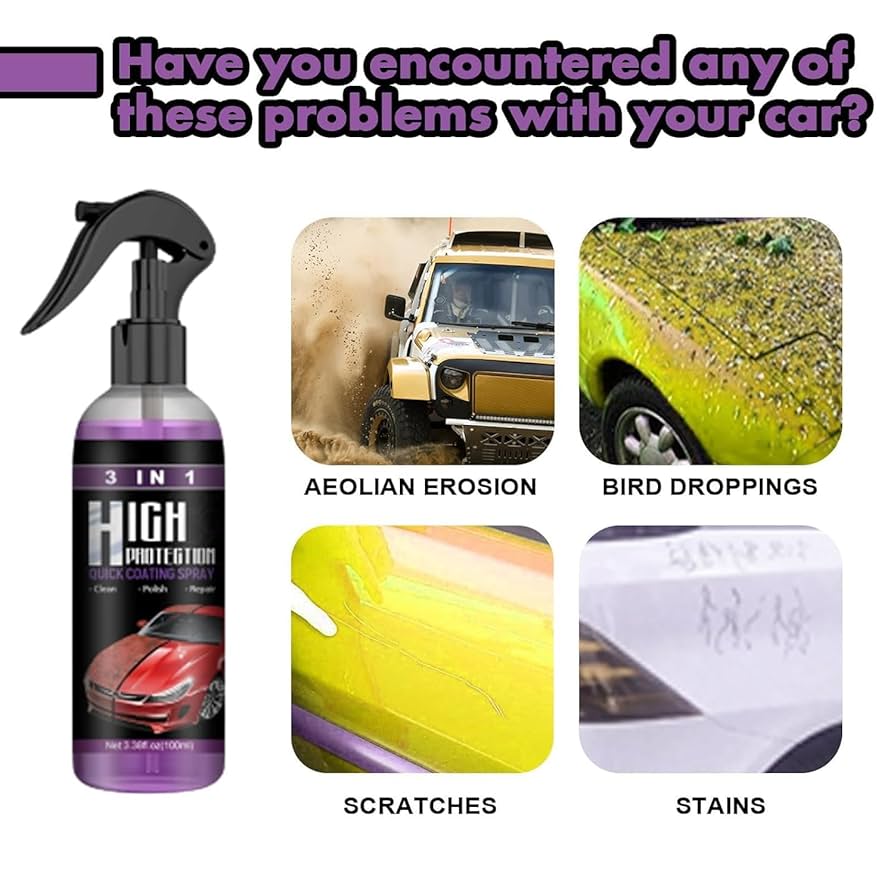 Turbo Shine Nexa 3 In 1 High Protection Fast Car Paint Spray, Nexa