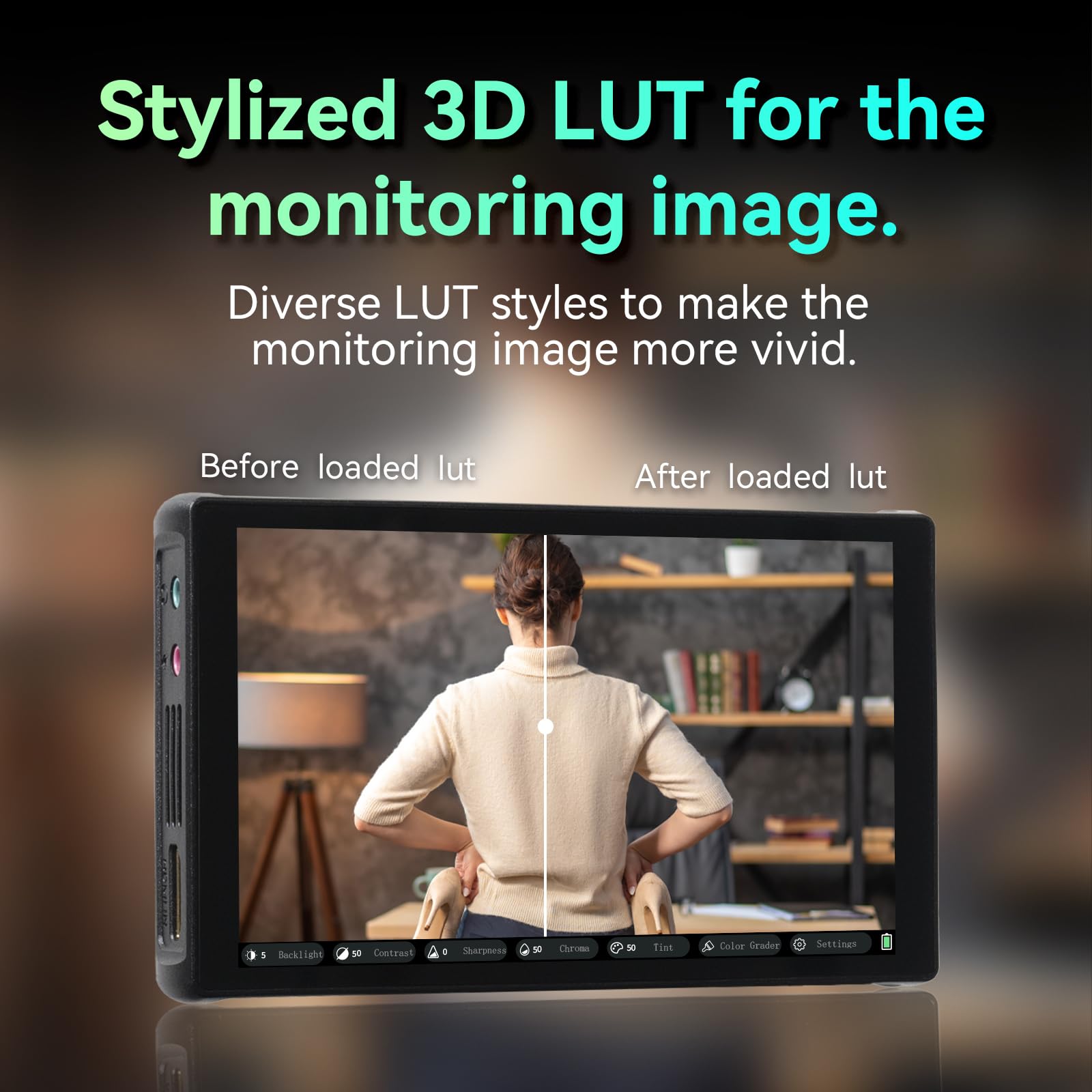 Portkeys Monitor de câmera PT5 III de 5,4 polegadas, monitor