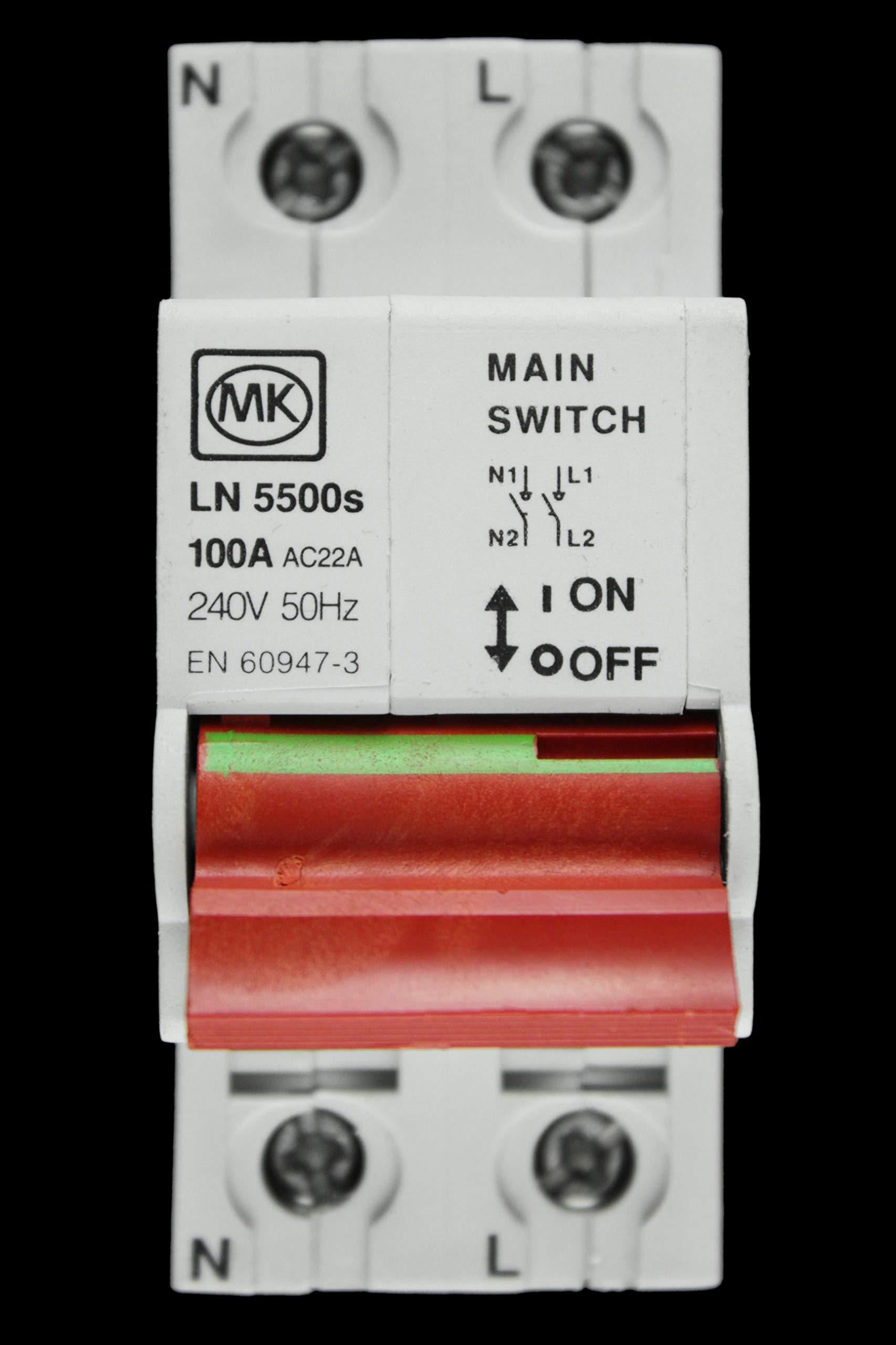 Mk Electric White Sentry 100A Double Pole Switch Disconnector