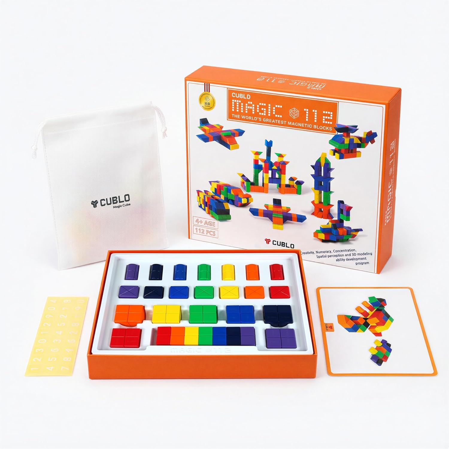Amazon.com: CUBLO Magnetic Cube Blocks for Kids | 3D Magnetic