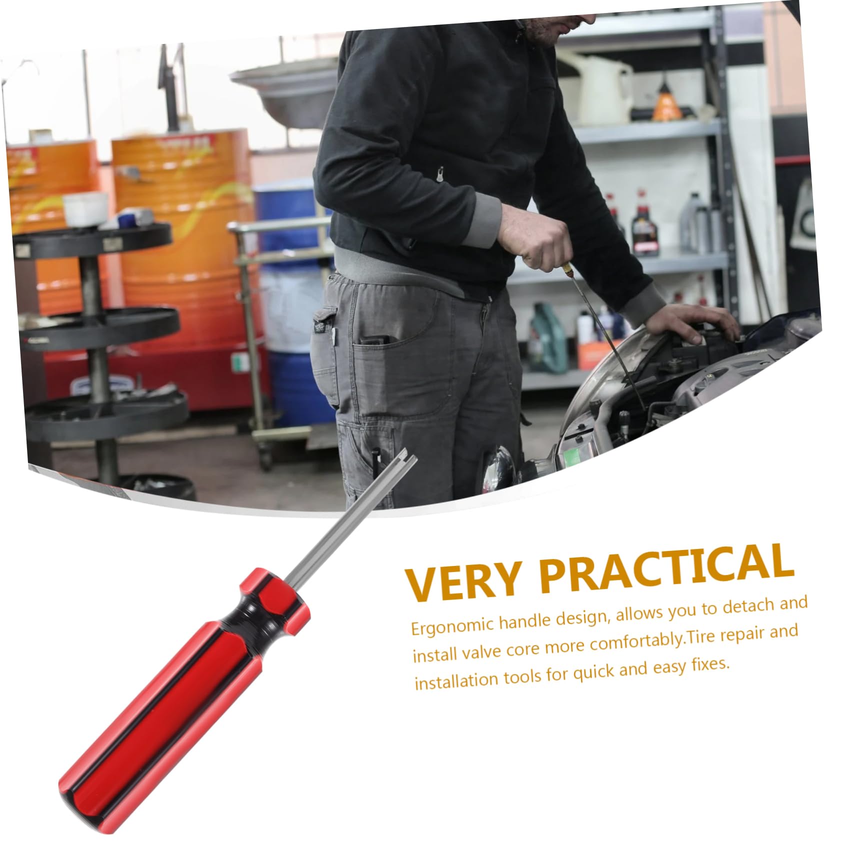 Zerodeko 5 Ensembles Outils De Réparation De Pneus Cœur Auto Voiture Trousse Outil De Retrait De Tige De Valve De Vélo Outil De Démontage De Pneu De Vélo Polypropylène 5 Pièces * 5