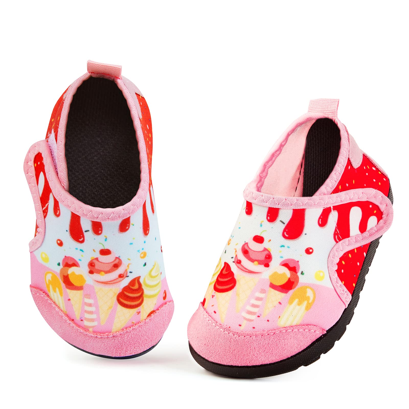 DRECAGE Unisex Escarpines para Niña Niño Zapatos de Agua de Secado Rápido y Antideslizante Bebé Rosa Claro Tamaño de la Etiqueta 25-26 EU