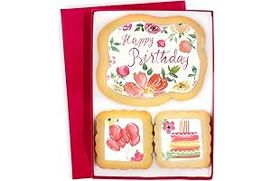 Birthday Dessert: Delectable Cookies Adorned with Floral Enchantment