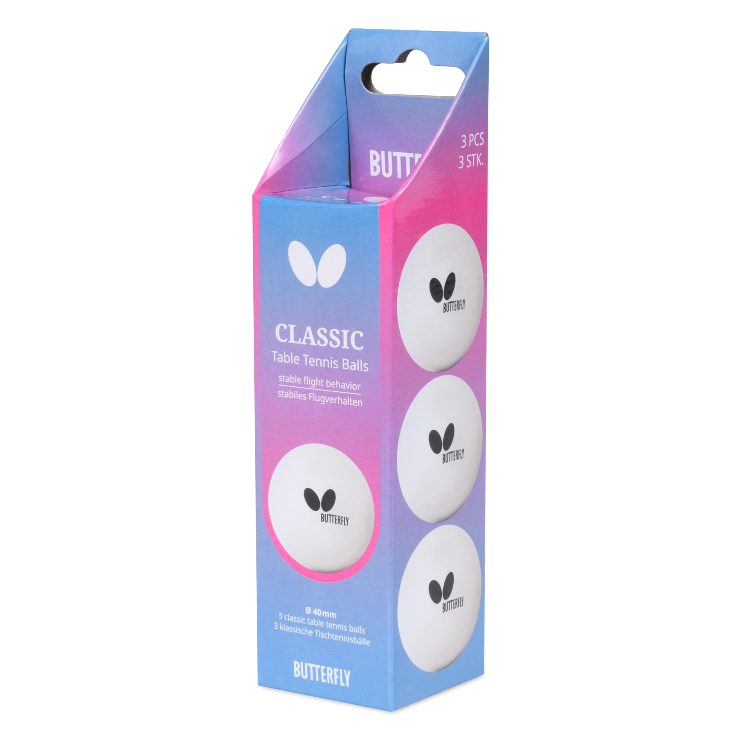 Butterfly Classic Table Tennis Balls - Pelota de tenis de mesa clásica premium para interior y exterior