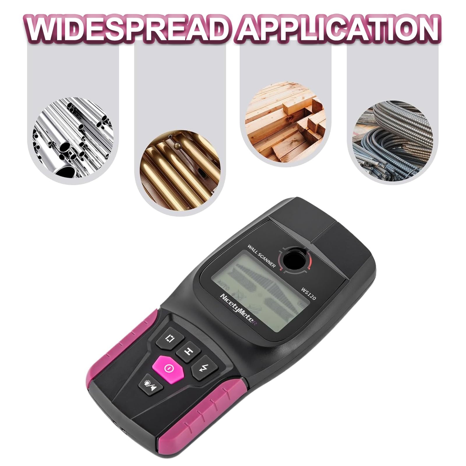 Detector De Pared Digital Portátil Profesional Multifunción, Buscador De Vigas, Escáner De Pared. Localiza con Precisión Metal Bajo La Pared, Detecta Cables Eléctricos, Tuberías De PVC Y Agua