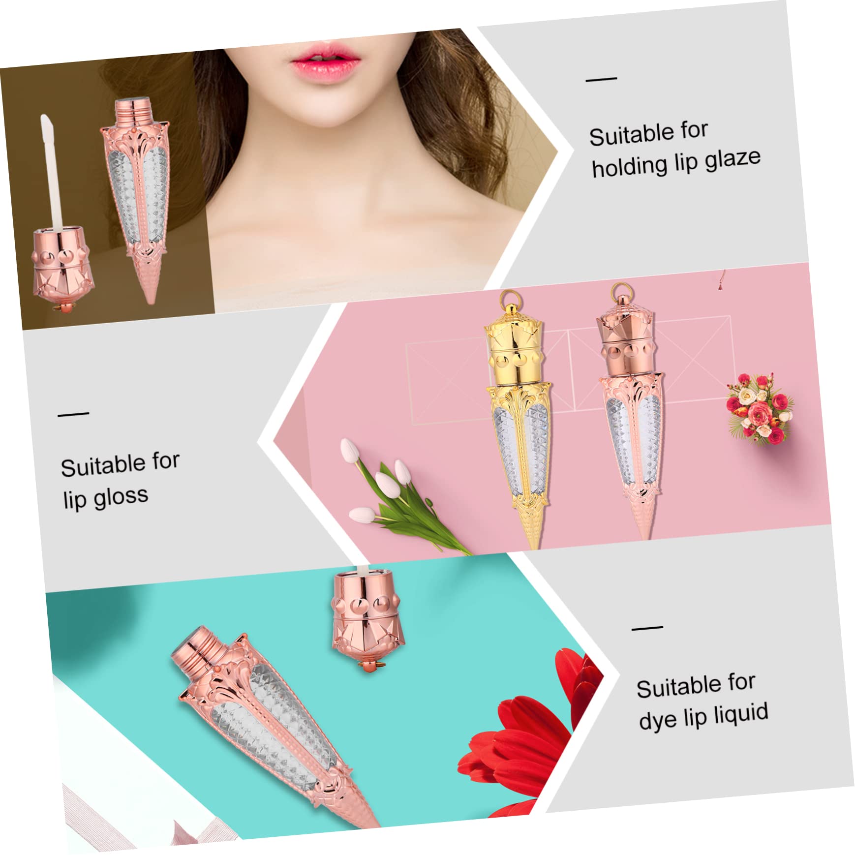 10 Pezzi Tubetti per Lucidalabbra Radish Contenitori Ricaricabili Balm Pratici e Alla Moda per Labbra Secche e Screpolate