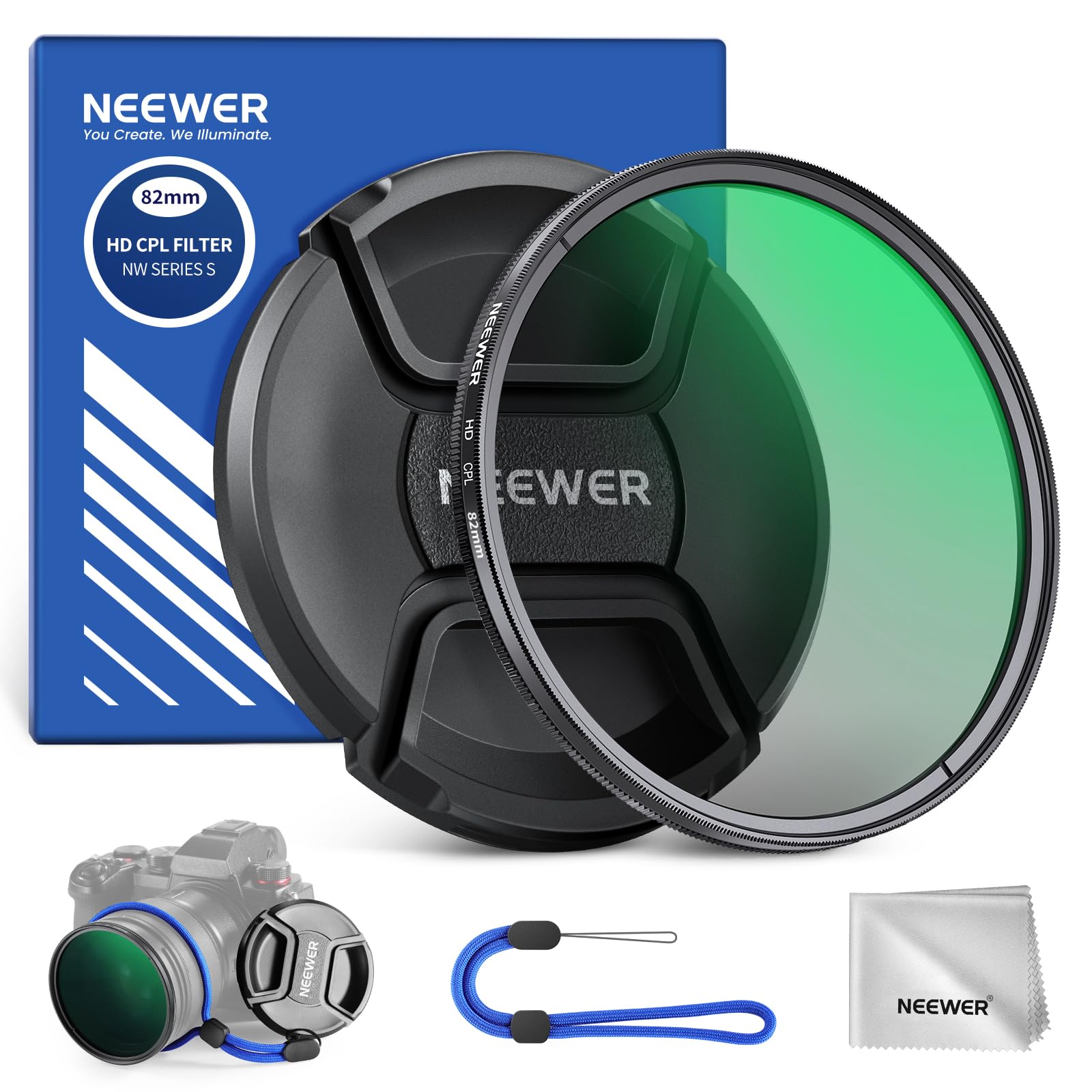 Kit Filtri Neewer Per Obiettivi 82mm - UV, CPL E ND4, Con Custodia Rigida E Panno - Foto 4