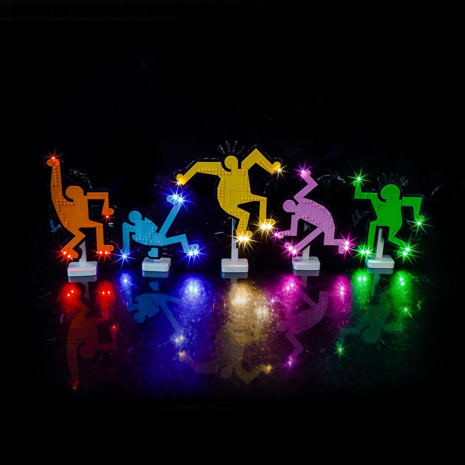 Customized Version Light kit Compatible with Lego 31216 Keith Haring – Dancing Figures - No Model Only Light, LED Lighting Accessories Compatible with Lego 31216 Art