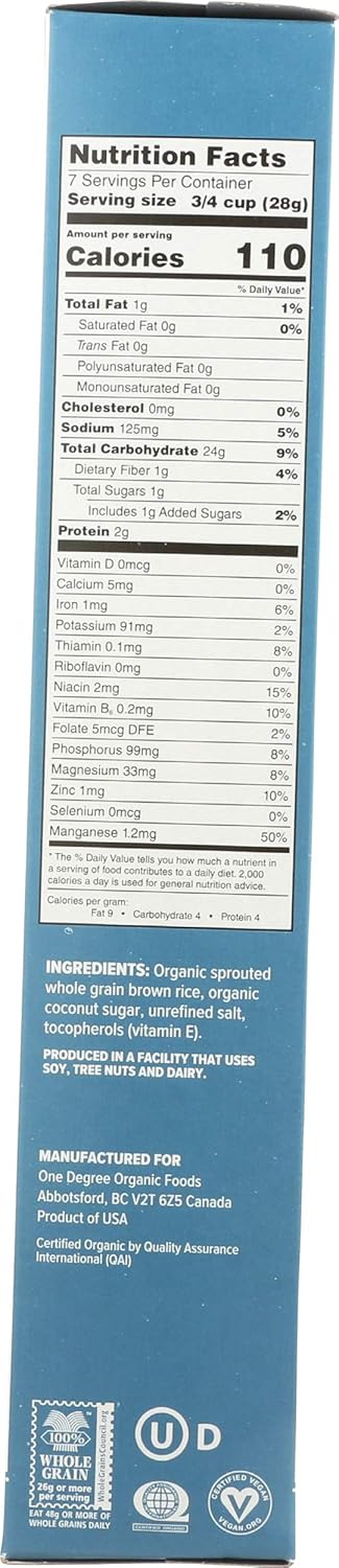 Sprouted Brown Rice Crisps Cereal 8 Ounces (Case of 6)