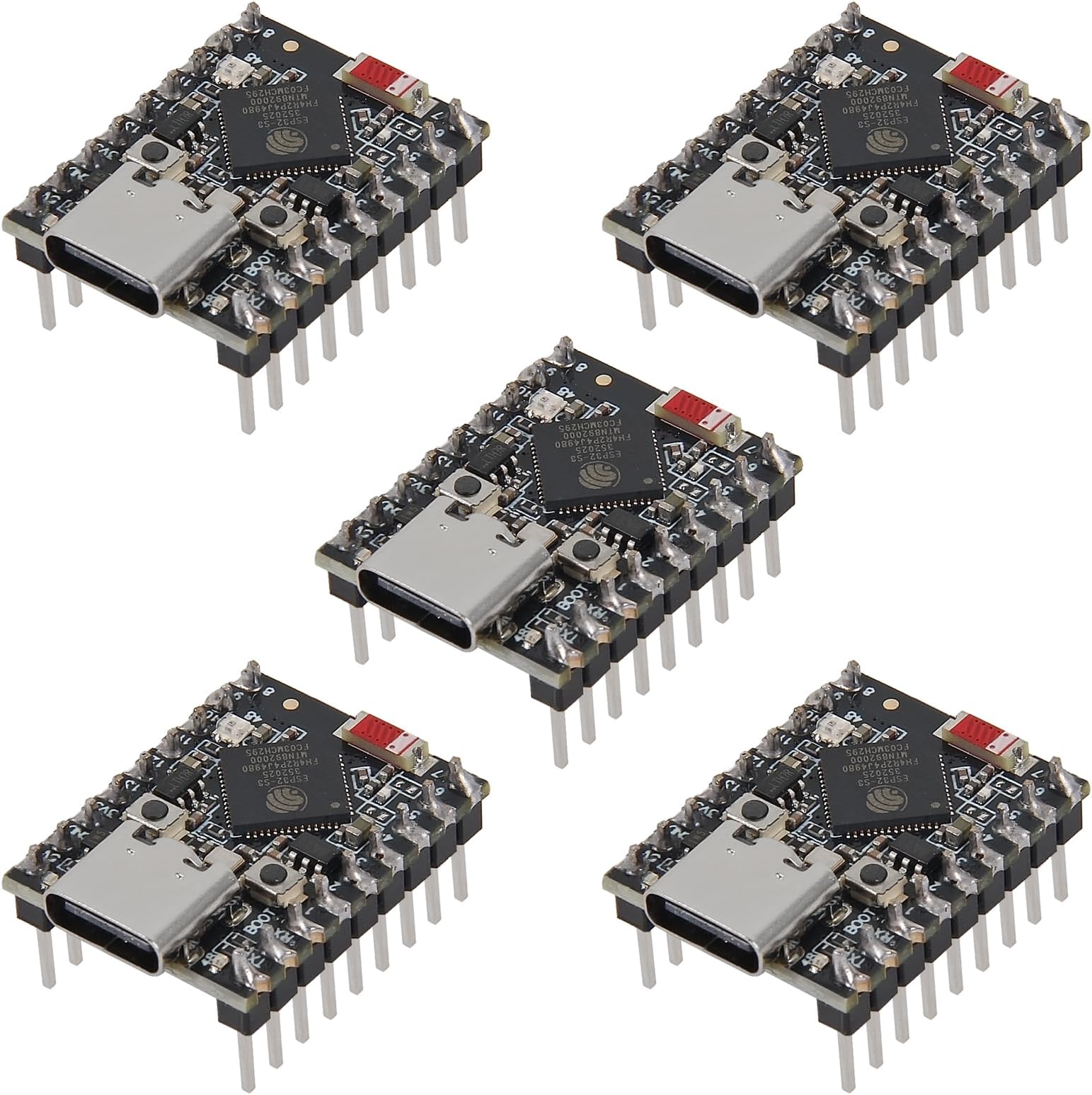 5PCS ESP32-S3 Mini Development Board, Supermini Type-C ESP32-S3 ESP32 S3 Development Board Dual-Core Processor, 160MHz Running Frequency, 2.4GHz Wi-Fi & Bluetooth