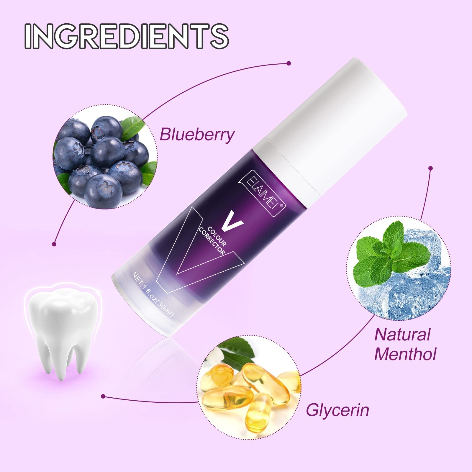 blanqueador dental v 34 blanqueador dental - blanqueamiento de dientes V 34 Purple Teeth Whitening, Tooth Colour Corrector, teeth whitening