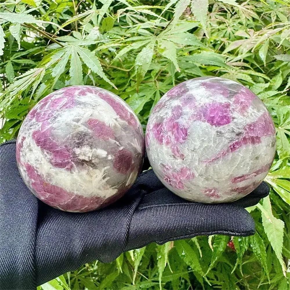 1pc 510-600g Plum Agate Crystal Quartz Ball Hand-Polished And Polished Suitable For Home And Office Decoration