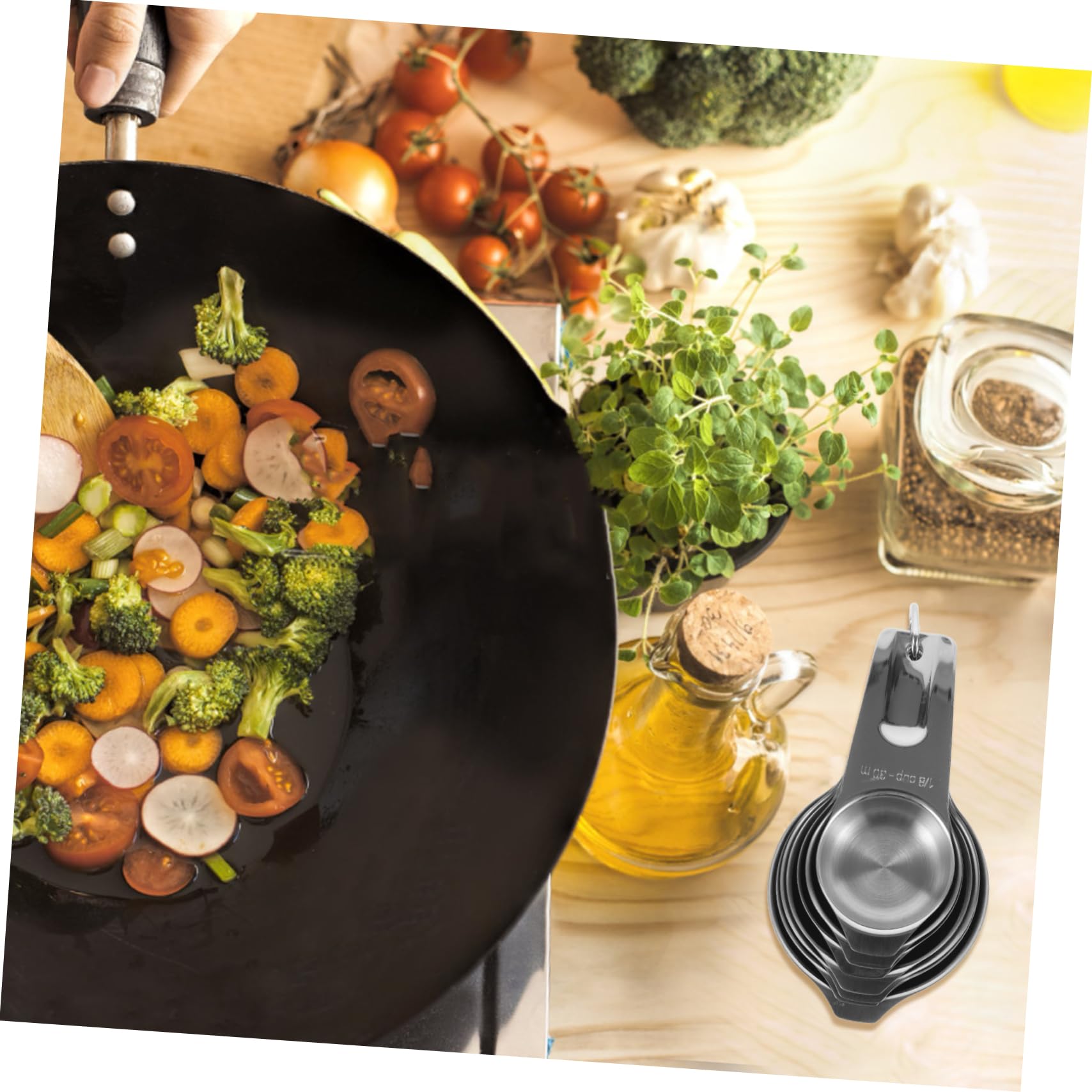 Zerodeko Ensemble de Tasses à Mesurer Finition Élégante et Polyvalente en Acier Inoxydable avec Capacité Précise 30ml à 240ml Cuisine et Pâtisserie