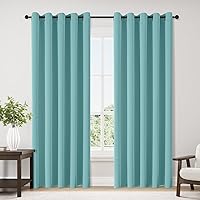 Vista 191 de ChrisDowa - Cortinas blackout con ojales para habitación y sala, juego de 2 paneles de cortinas con aislamiento térmico, gris oscuro, 42 x 63