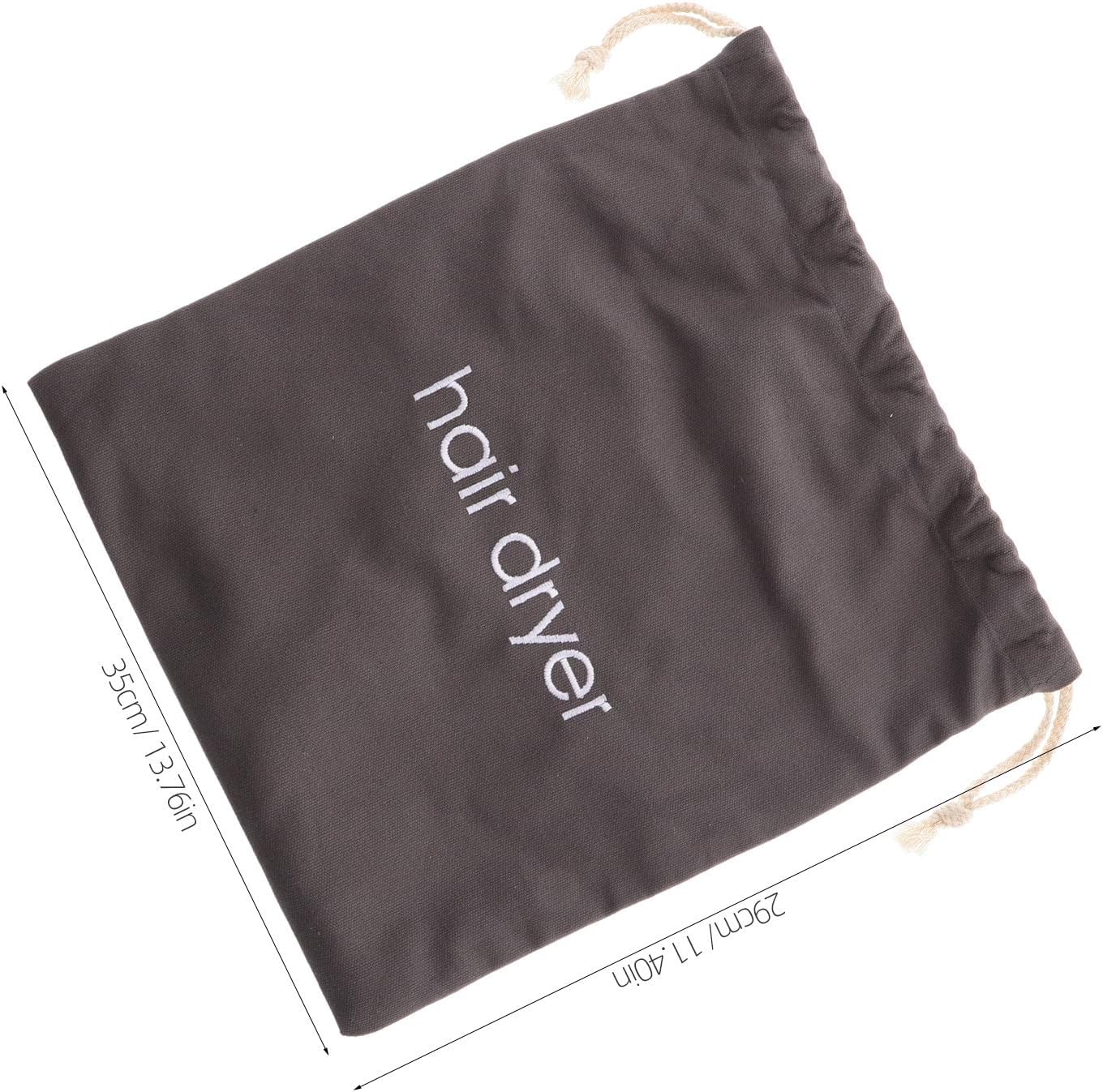3pcs Drawstring Hair Dryer Bags Canvas Storage Pouches Large Capacity Hair Tool Organizer for Bathroom Hotels Travel Easy Storage with Simple Stylish Design