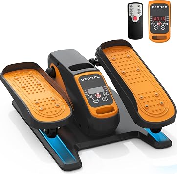 Under Desk Elliptical Machine, Electric Elliptical Exerciser for Senior, Quiet & Small Electric Seated Pedal Exerciser for Home with Monitor, Remote Control & 12 Adjustable Speeds