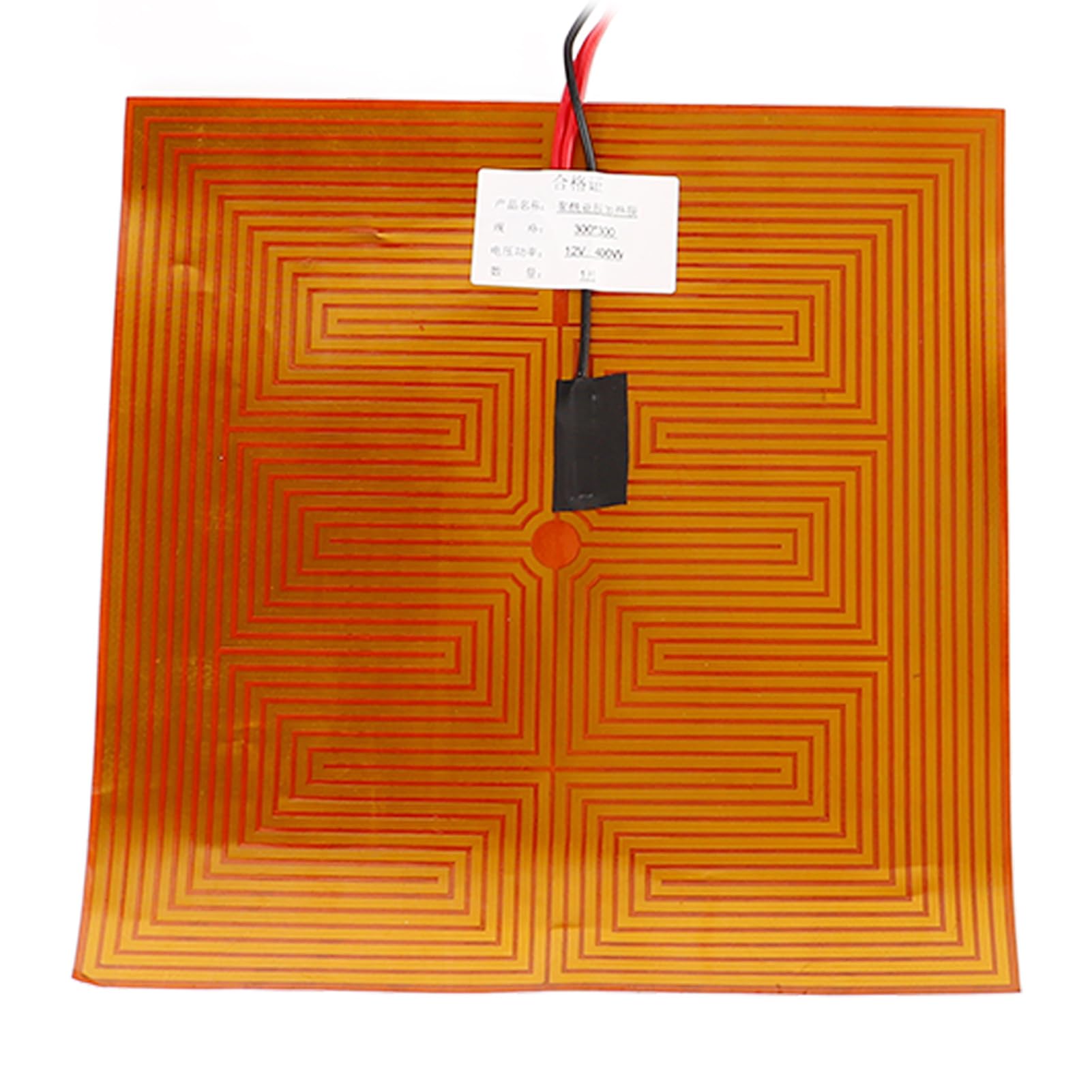 Podkładka Grzewcza PI Poliimidowa Folia Grzewcza 300 X 300 Mm Podgrzewacz Drukarki 3D z Podkładem Samoprzylepnym Szybka Wymiana Nagrzewania do Drukarki 3D Naprawa Podgrzewanego łóżka i