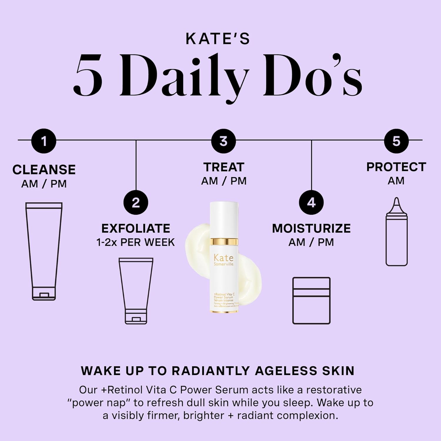 Kate Somerville Retinol Vita C Power Serum – Anti-Aging Skin Firming Treatment Clinically Proven to Brighten and Smooth Lines & Wrinkles, 1 Fl Oz - Image 5