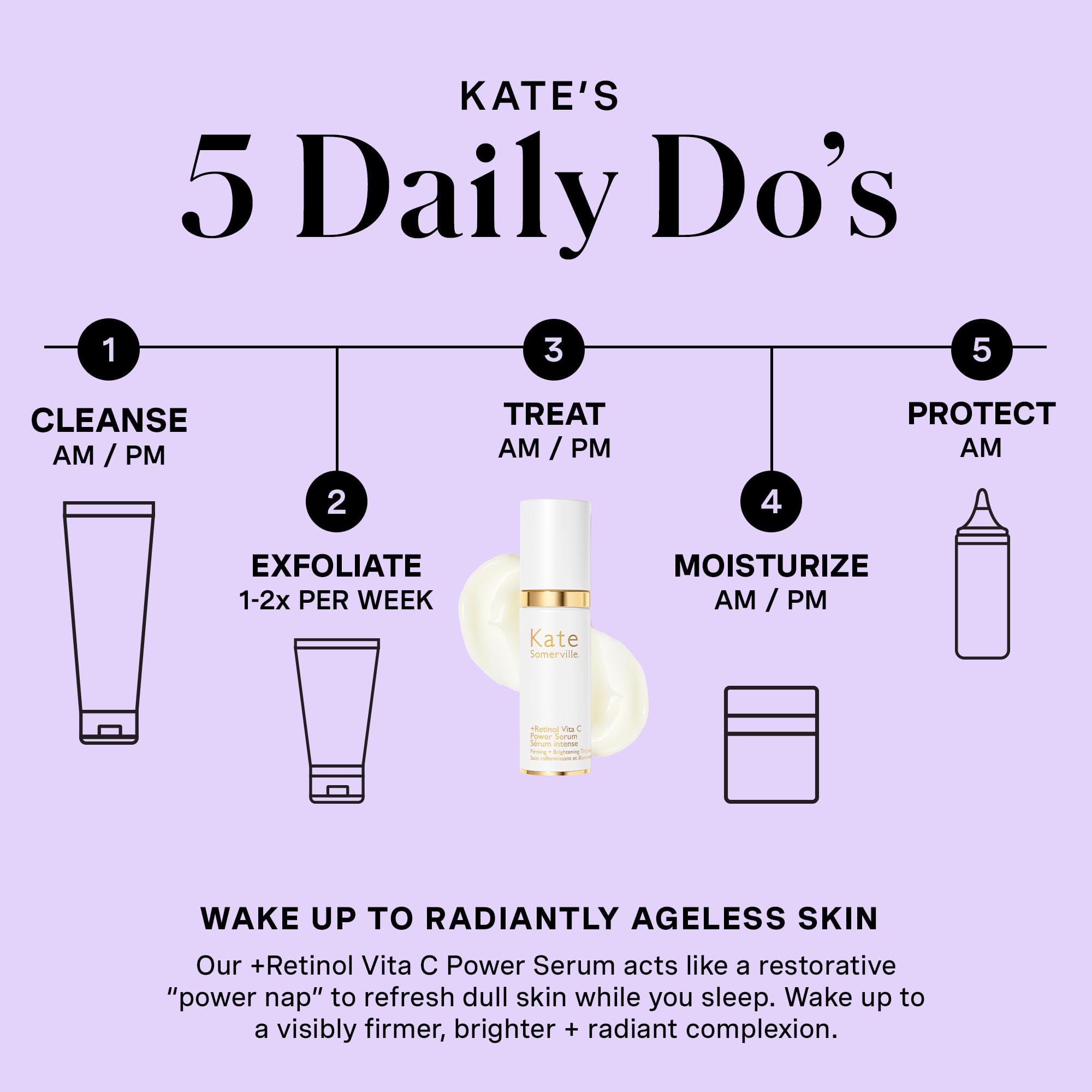 Kate Somerville Retinol Vita C Power Serum – Anti-Aging Skin Firming Treatment Clinically Proven to Brighten and Smooth Lines & Wrinkles, 1 Fl Oz