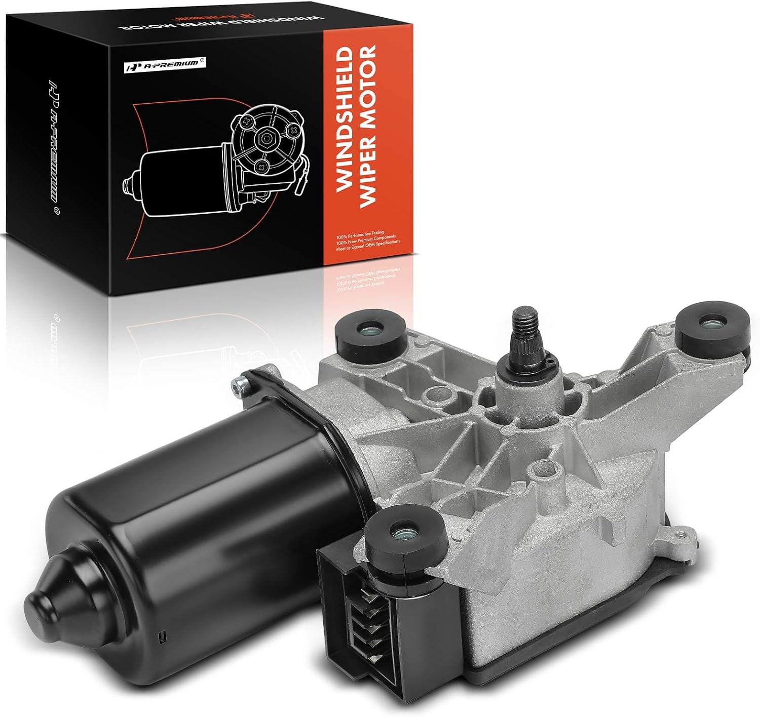 A-Premium Front Windshield Wiper Motor Compatible with Chevrolet C1500, C2500, C3500, K1500, K2500, K3500 & GMC C1500, C2500, C3500, K1500, K2500, K3500, 1988 1989 1990, with Intermittent Wipers