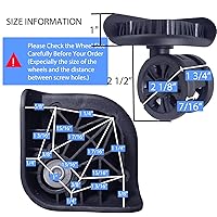 Vista 2 de Repuesto de rueda de equipaje de reparación de maletas Piezas de bolsa Spinner Ruedas Ruedas Ruedas (W311-a par)