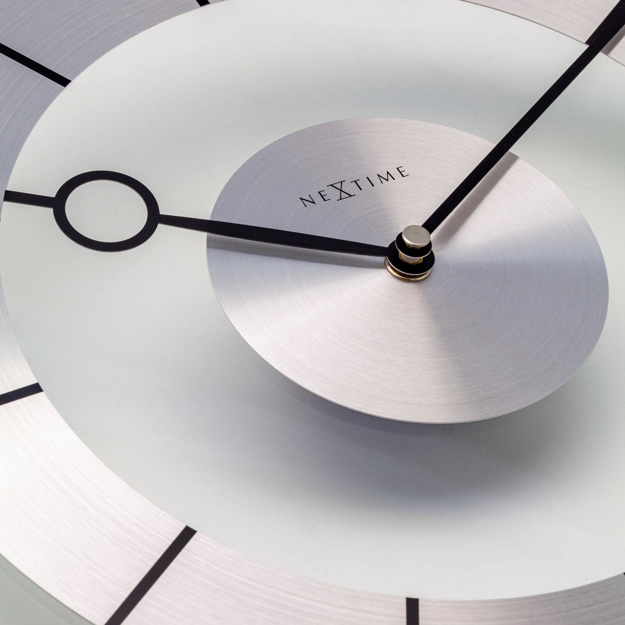 NeXtime 2790 Retro Orologio da Parete, d'Argento, 31 cm