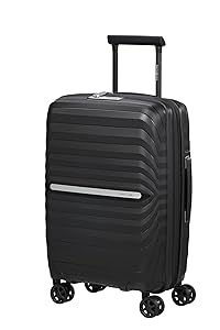 Samsonite Neo Flux - Spinner S Slim, Equipaje de Mano expandible, 55 cm, 39/45 L, Negro (Black) - Oferta -39%
