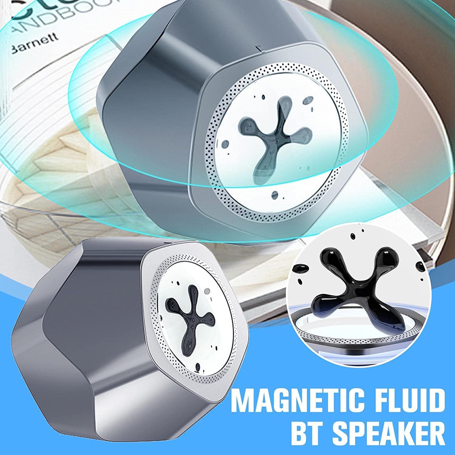 Altoparlante fluido magnetico, altoparlante Bluetooth surround a 360° per sistema audio home theater, altoparlante audio Bluetooth