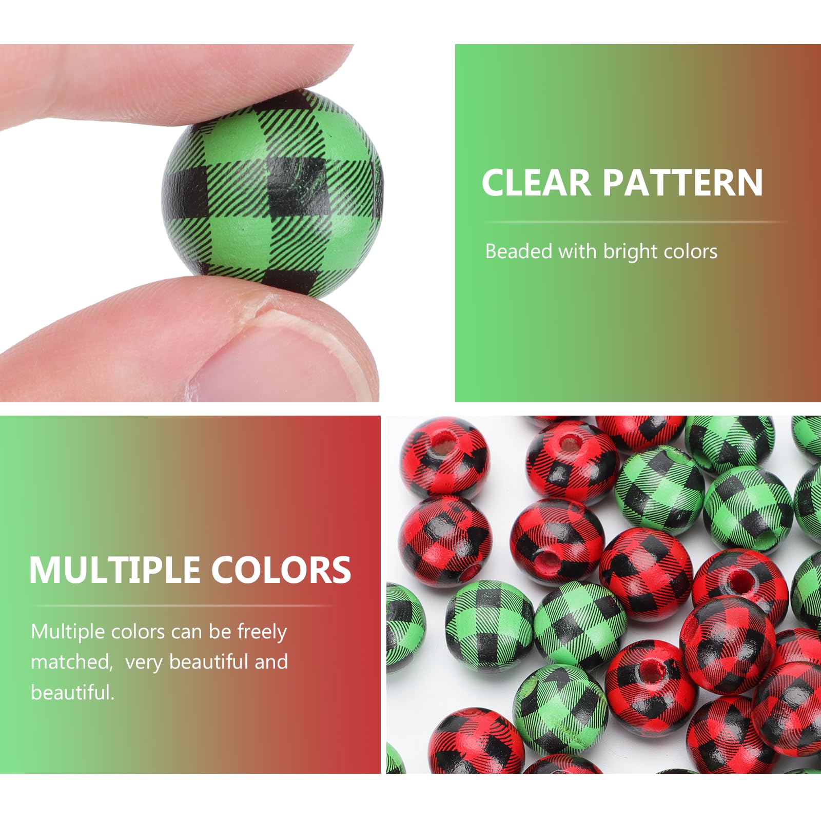 Didiseaon 320 Piezas Cuentas de Madera Lisas DIY para Joyería, Pulseras y